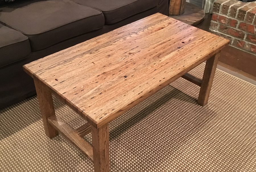 pallet coffee table - ranch oak 1