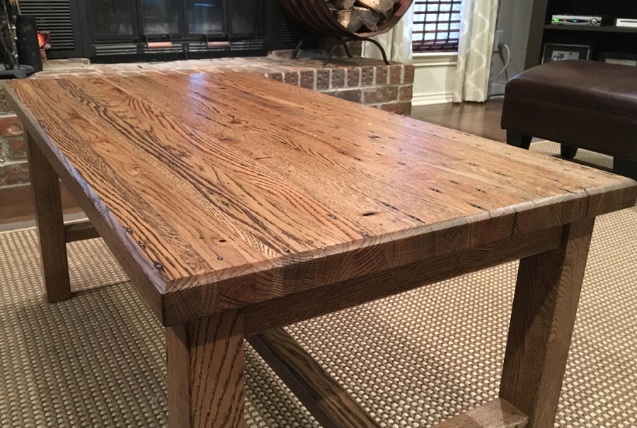 pallet coffee table - ranch oak 2